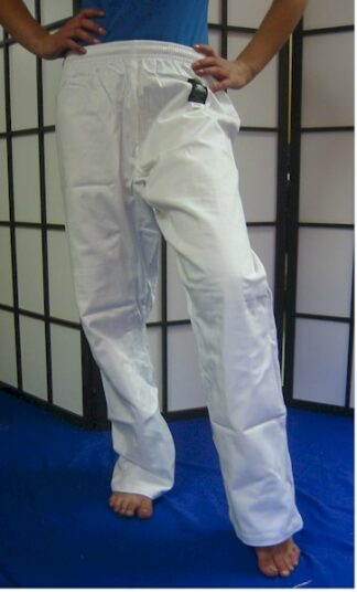 Trousers - White Elasticated 4/170